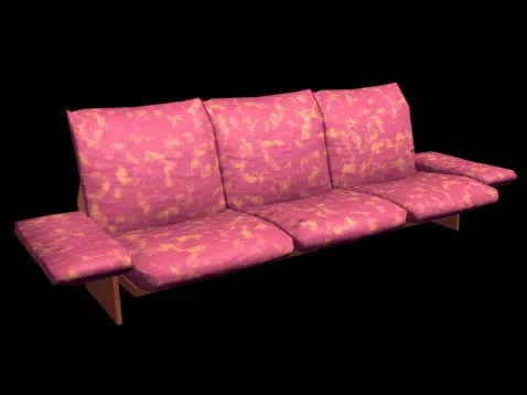 Floral Print Sofa 3d model Floral Print Sofa 3d model