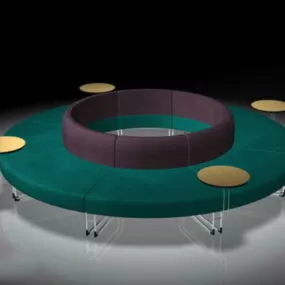 Round Bench Seating 3d model