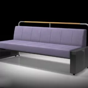 Metal Patio Bench 3d model