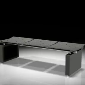 Black Bench Seat 3d model