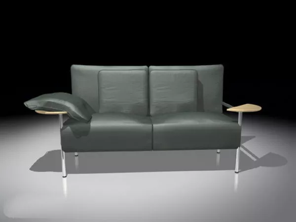 Loveseat With Attached Table 3d model Loveseat With Attached Table 3d model