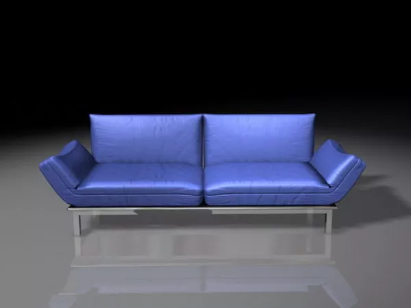 Blue Loveseat Couch 3d model Blue Loveseat Couch 3d model