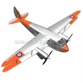 De Havilland Dragon Rapide Short-haul Airliner 3d model