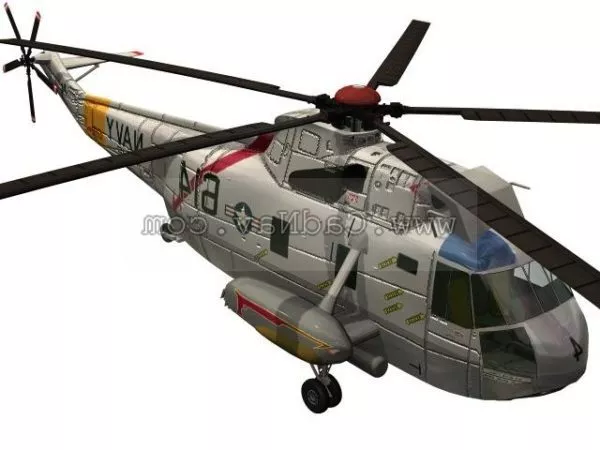 Wz19 Chinese Military Helicopter 3d model