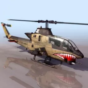 Ah-1g Hueycobra Helicopter 3d model