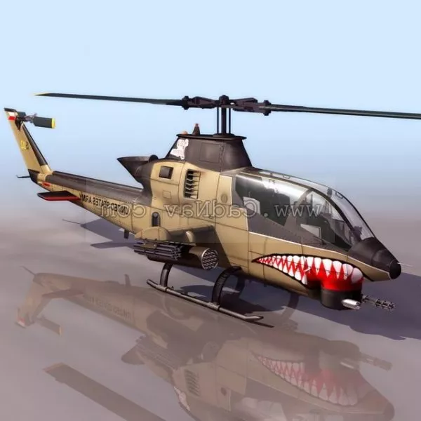 Light Helicopter Bell Huey 3d model
