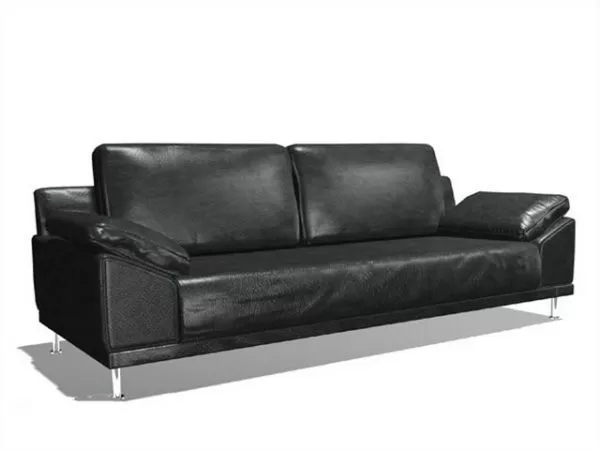 Black Leather Loveseat 3d model Black Leather Loveseat 3d model