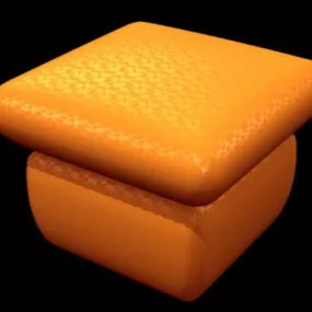 Orange Ottoman 3d model