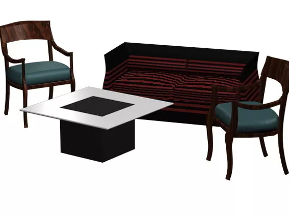 Loveseat And Chair Sets 3d model Loveseat And Chair Sets 3d model
