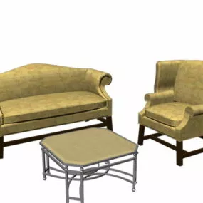 3 Piece Living Room Set 3d model