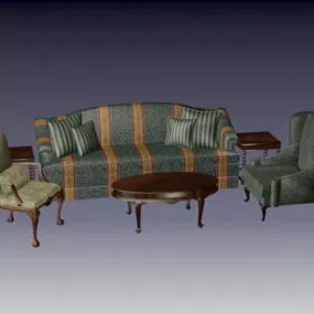 Traditional Living Room Furniture Sets 3d model
