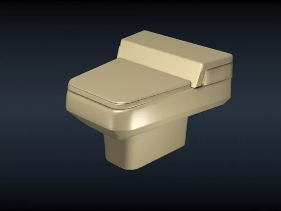 Smooth Edge Toilet Wall Mounted 3d model