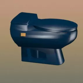 Blue Toilet 3d model