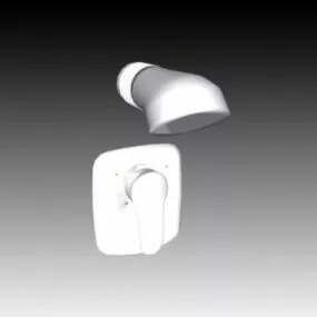 Wall Mounted Bath Shower Faucet 3d model