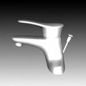 Waterfall Brass Water Faucet In Basin 3d model