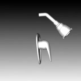 Wall Mounted Shower Mixer Shower Tap 3d model