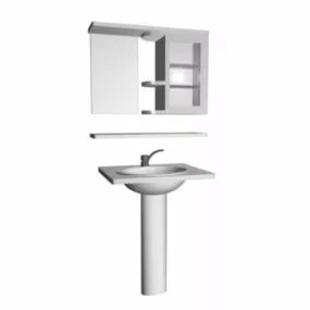 Small Bathroom Vanity Set 3d model