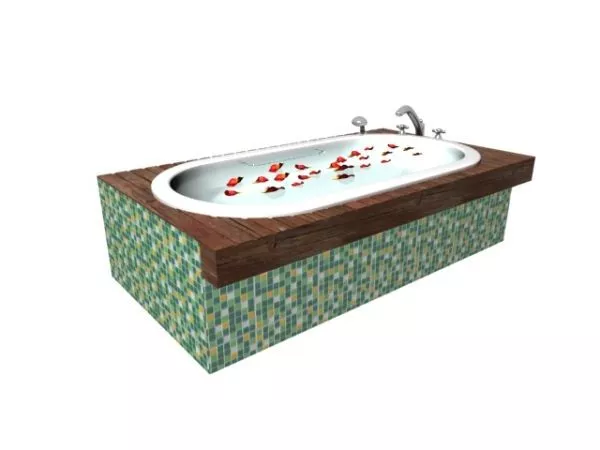 Mosaic Tiled Bathtub 3d model Mosaic Tiled Bathtub 3d model