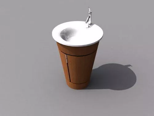 Freestanding Bowl Sink 3d model Freestanding Bowl Sink 3d model