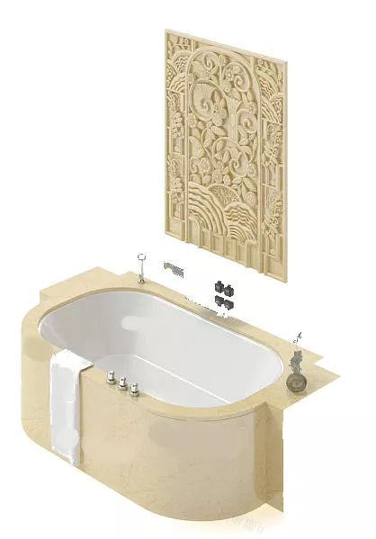 Soaking Bathtub 3d model