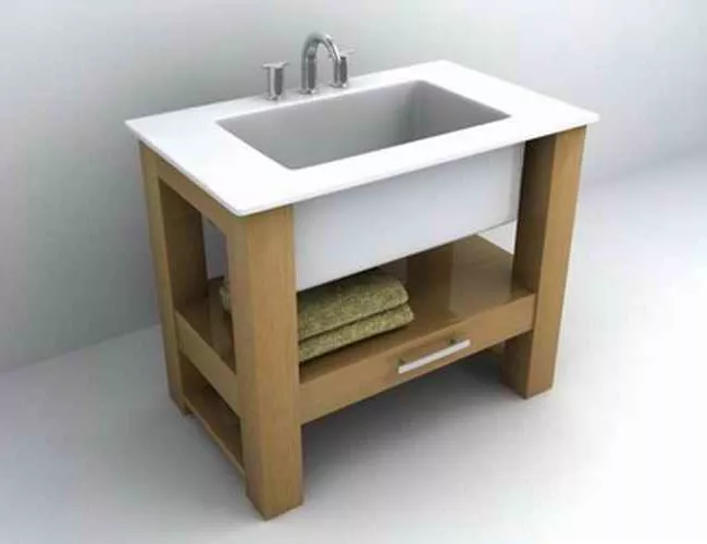 Round Edge Sink 3d model