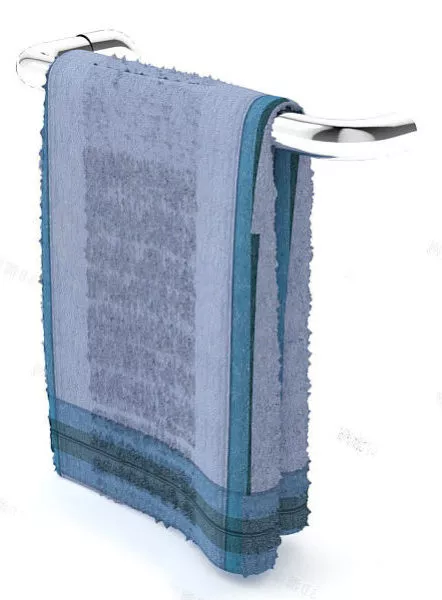 Towel Rack With Towel 3d model Towel Rack With Towel 3d model