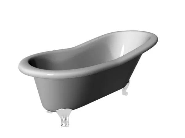 Smooth Bathtub, Modern Curved Bathtub 3d model