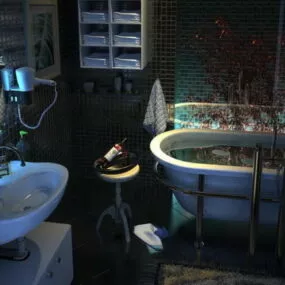 Small Bathroom Designs With Tub 3d model