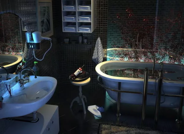 Large Corner Bathtub 3d model