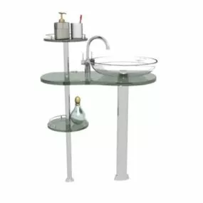 Glass Vanity Unit 3d model