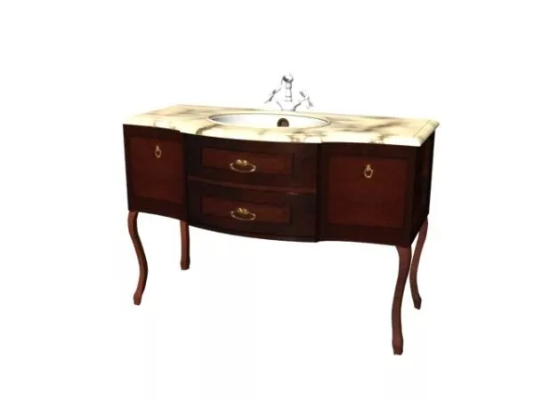 Antique Bath Vanity Cabinet 3d model Antique Bath Vanity Cabinet 3d model