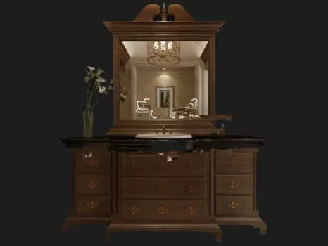Classic Vanity Unit 3d model Classic Vanity Unit 3d model