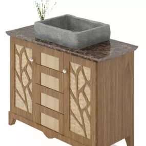 Vessel Sink Vanity Cabinet 3d model