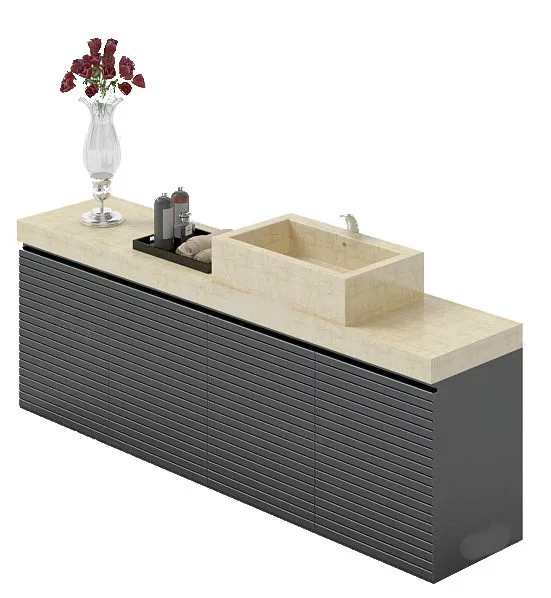 Marble Sink With Tap 3d model