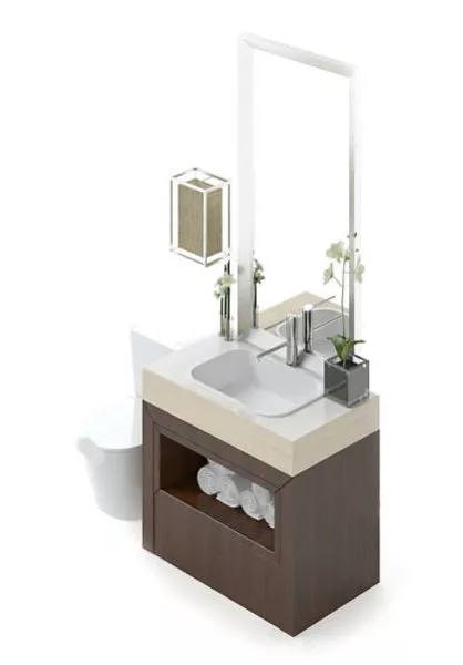 Square Toilet Sanitary 3d model