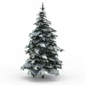 Winter Snow Spruce Tree 3d model