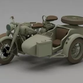 Three Wheel Motorcycle 3d model