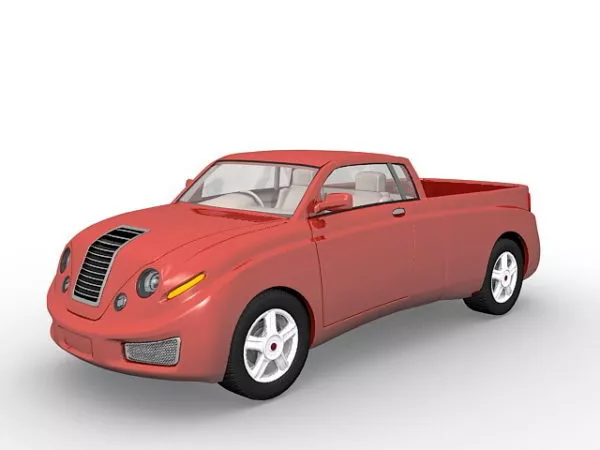 Red Pick Up Truck 3d model Red Pick Up Truck 3d model