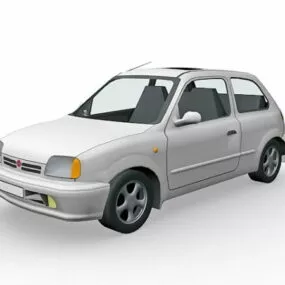 3 Doors Hatchback Nissan 3d model