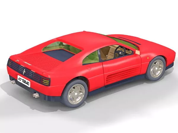 Ferrari F348 Spider 3d model Ferrari F348 Spider 3d model