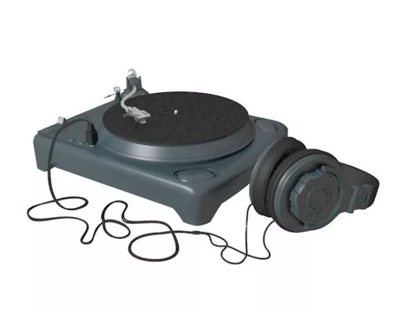 Retro Audio Record Player 3d model