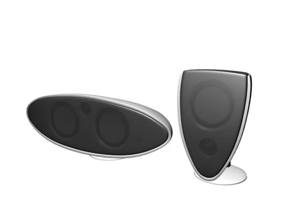 Desktop Loudspeaker Yellow Case 3d model