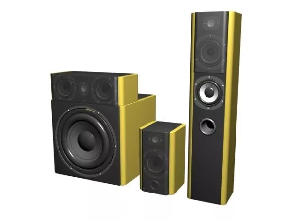 3.1 Speaker System 3d model 3.1 Speaker System 3d model