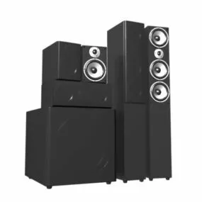 5.1 Professional Audio Speaker System 3d model