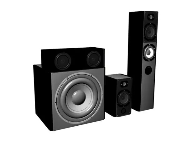 Professional Audio Speaker Set 3d model Professional Audio Speaker Set 3d model