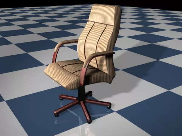 Striped Executive Office Chair 3d model Striped Executive Office Chair 3d model