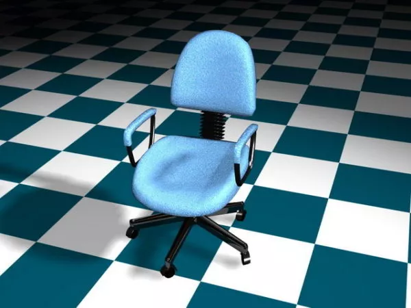 Blue Office Staff Chair 3d model Blue Office Staff Chair 3d model