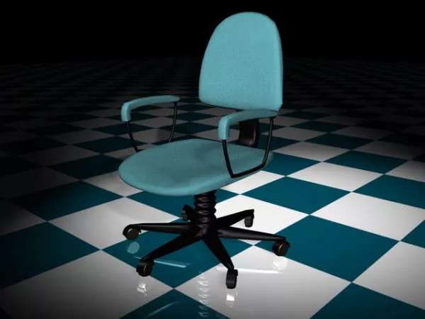Blue Staff Chair 3d model Blue Staff Chair 3d model