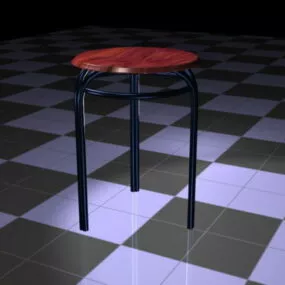 Metal Dining Stool 3d model