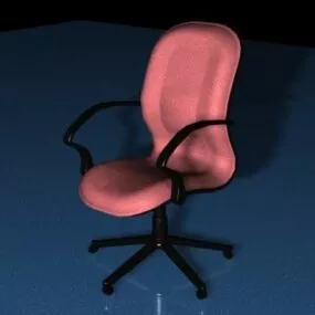 Pink Office Chair 3d model